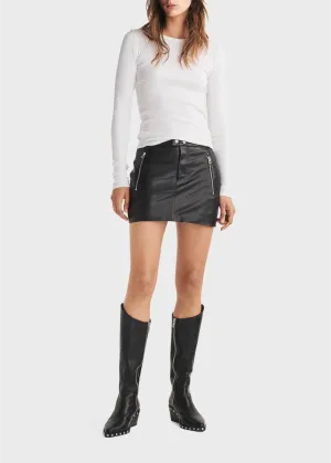 Nora Leather Mini Skirt