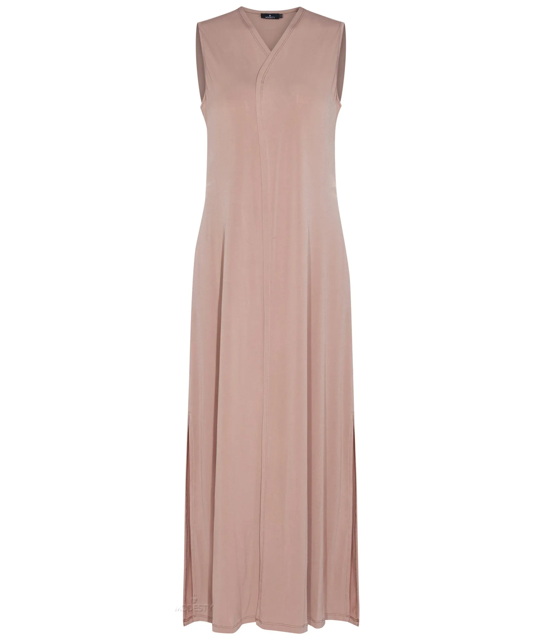 Nude Sleeveless Jersey Cardigan