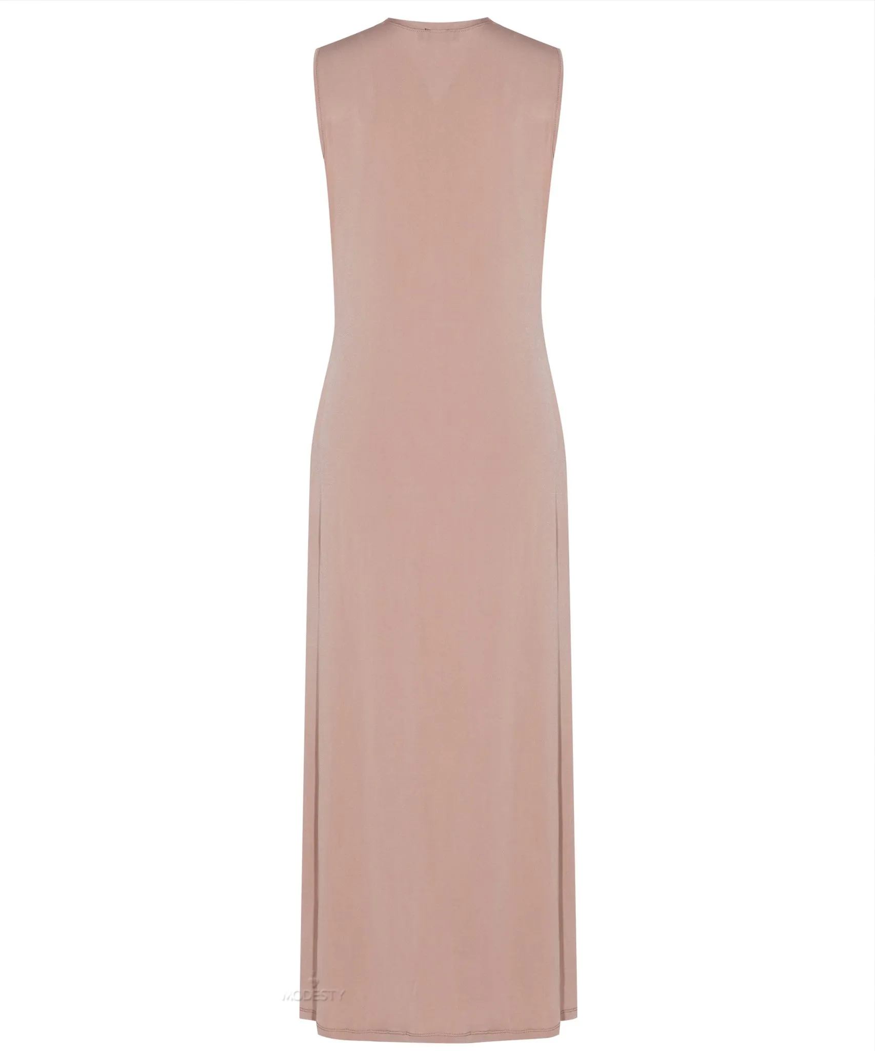 Nude Sleeveless Jersey Cardigan