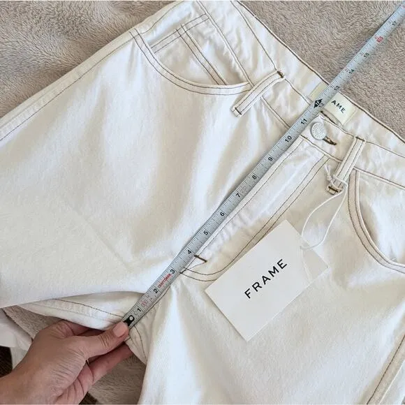 NWT Frame True Straight Full Length Off-white Jeans, size 28