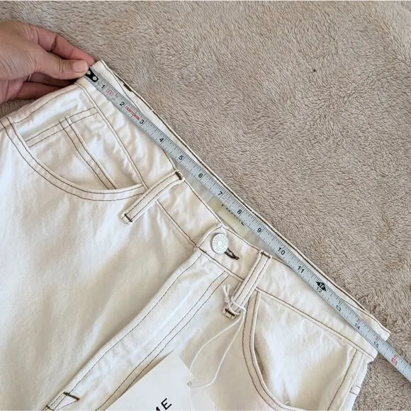 NWT Frame True Straight Full Length Off-white Jeans, size 28