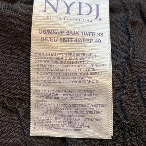 NYDJ SZ 6 Black Skinny Denim Jeans New D6