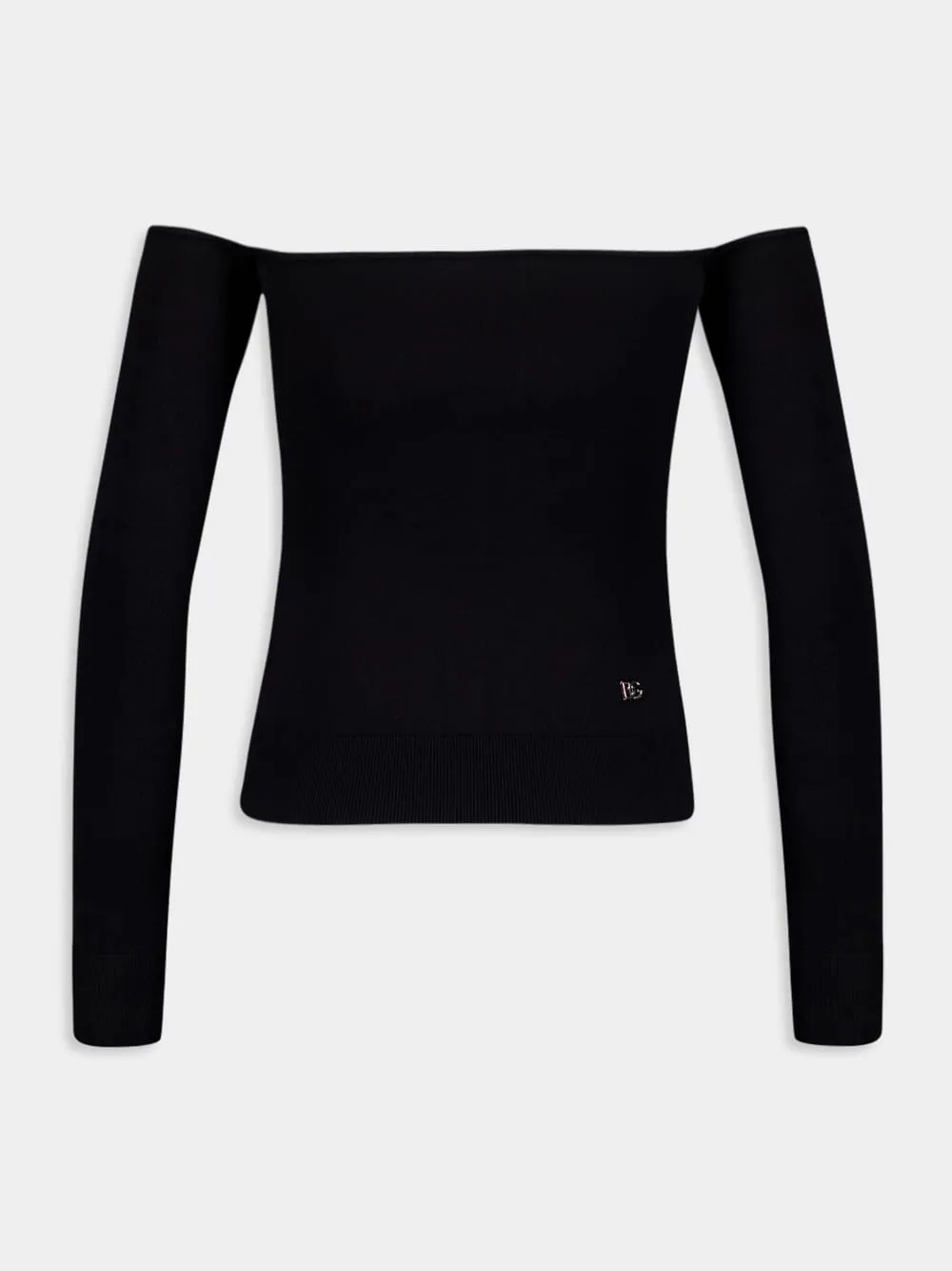 Off-Shoulder Black Top