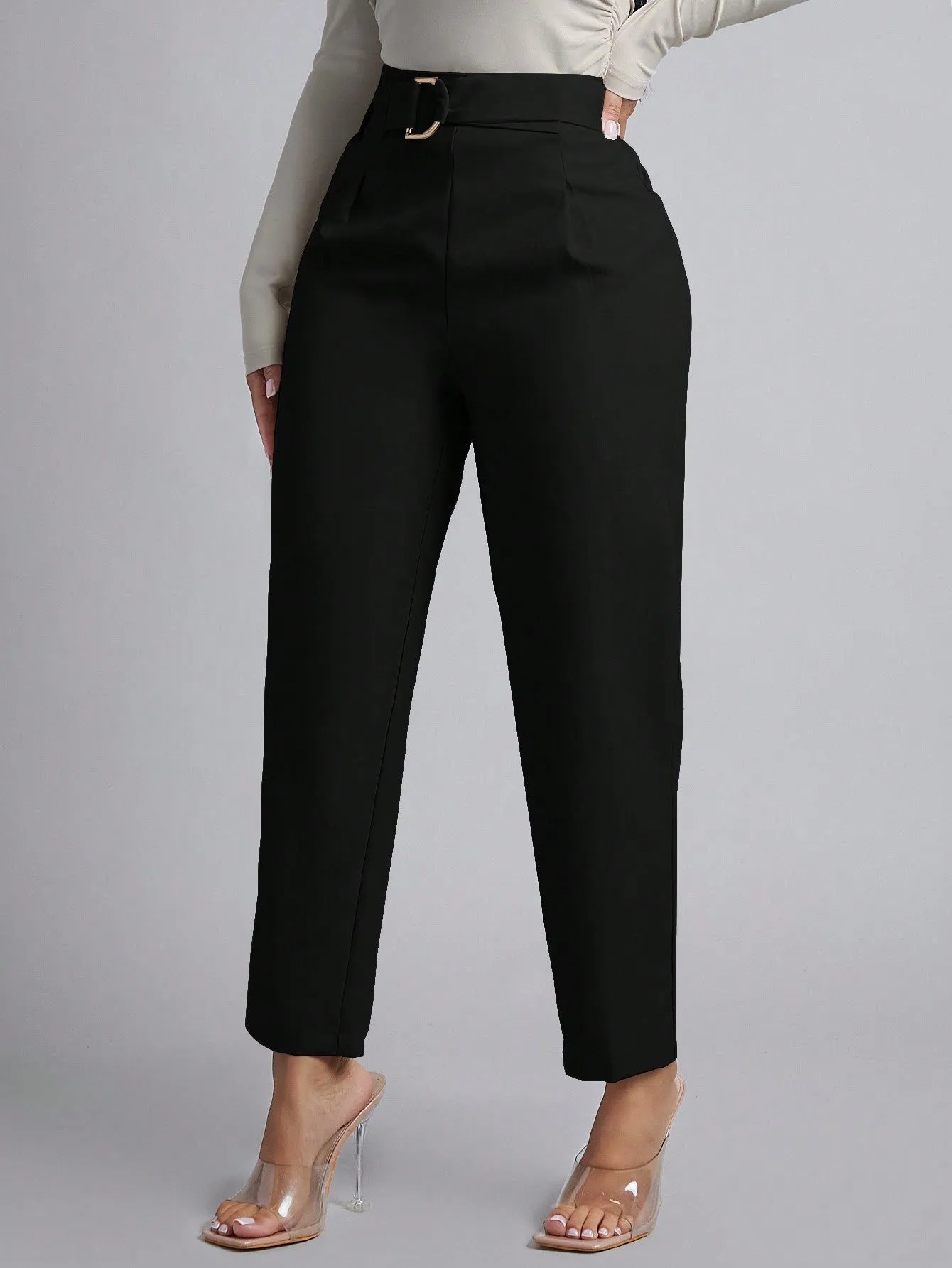 Pantalones Plisados con Cinturón Alto - Cherry Vibes CR