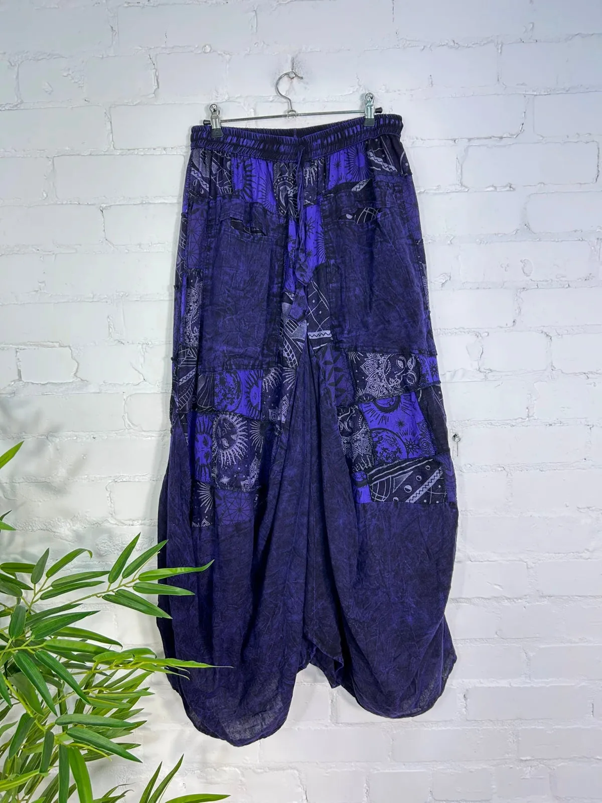 Patch & Screen Print Long Elasticated Skirt