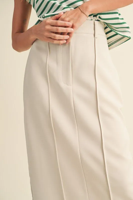 Perfectly Tailored Skirt in Beige