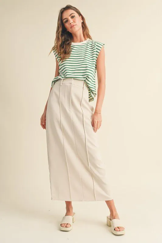 Perfectly Tailored Skirt in Beige