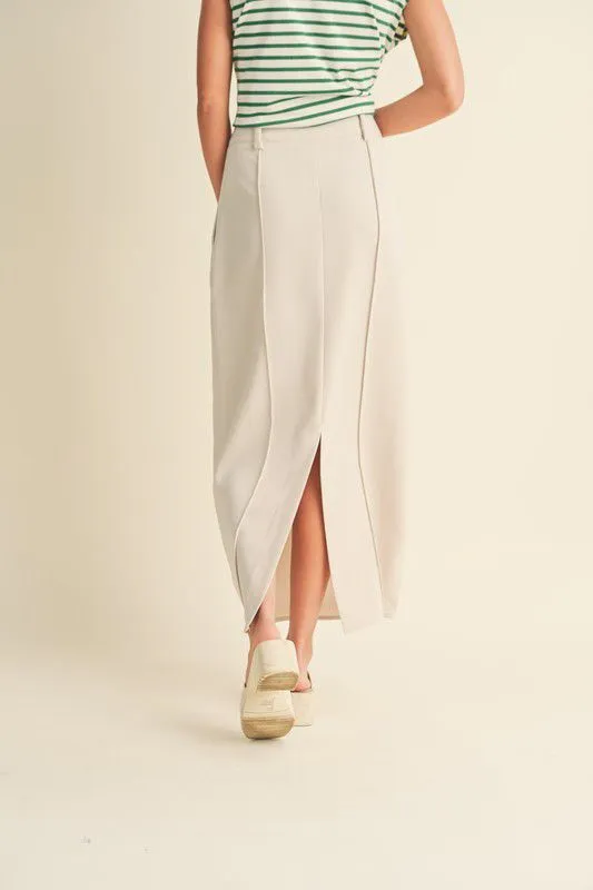 Perfectly Tailored Skirt in Beige