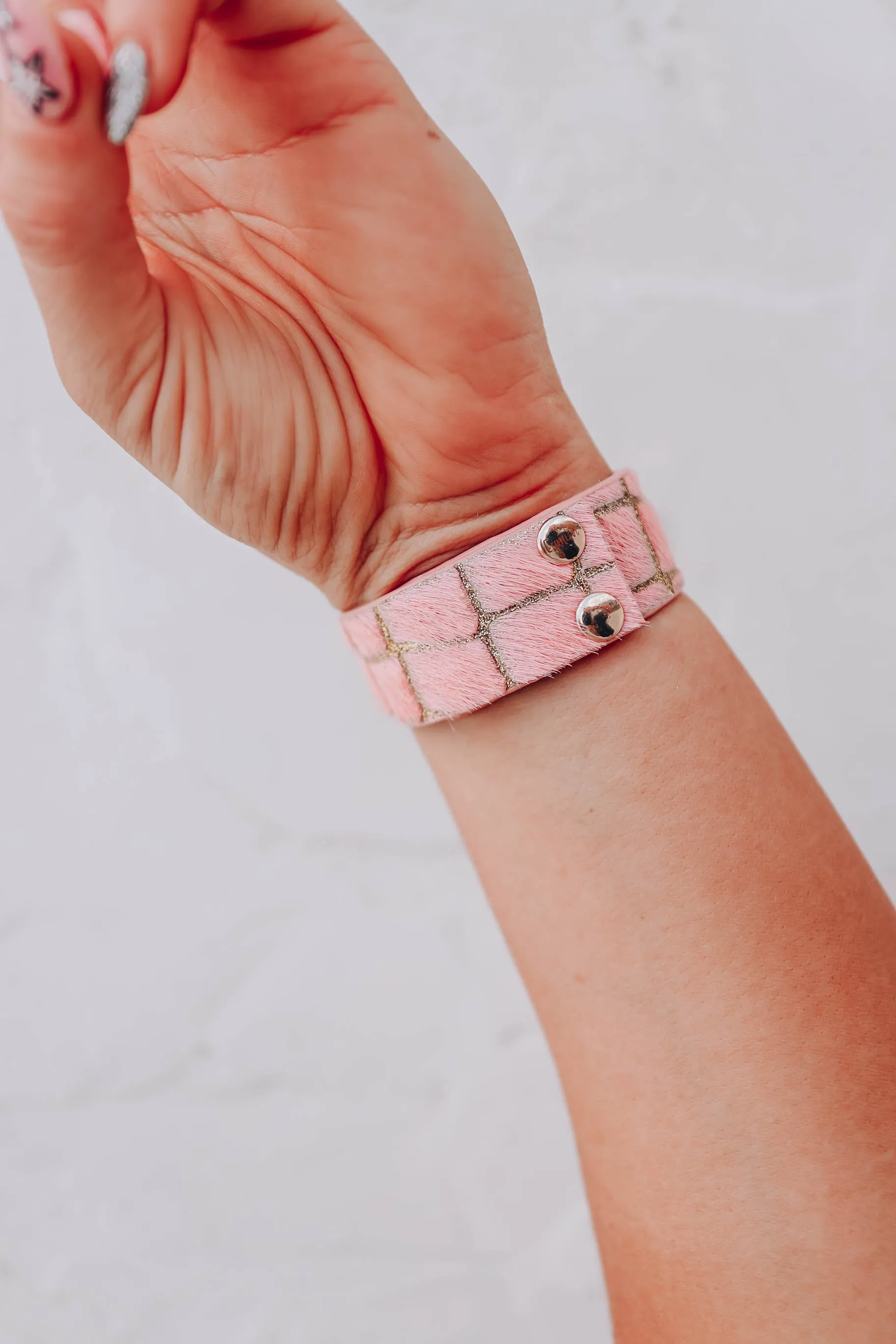 Pink & Gold Smart Watch Band by Erimish