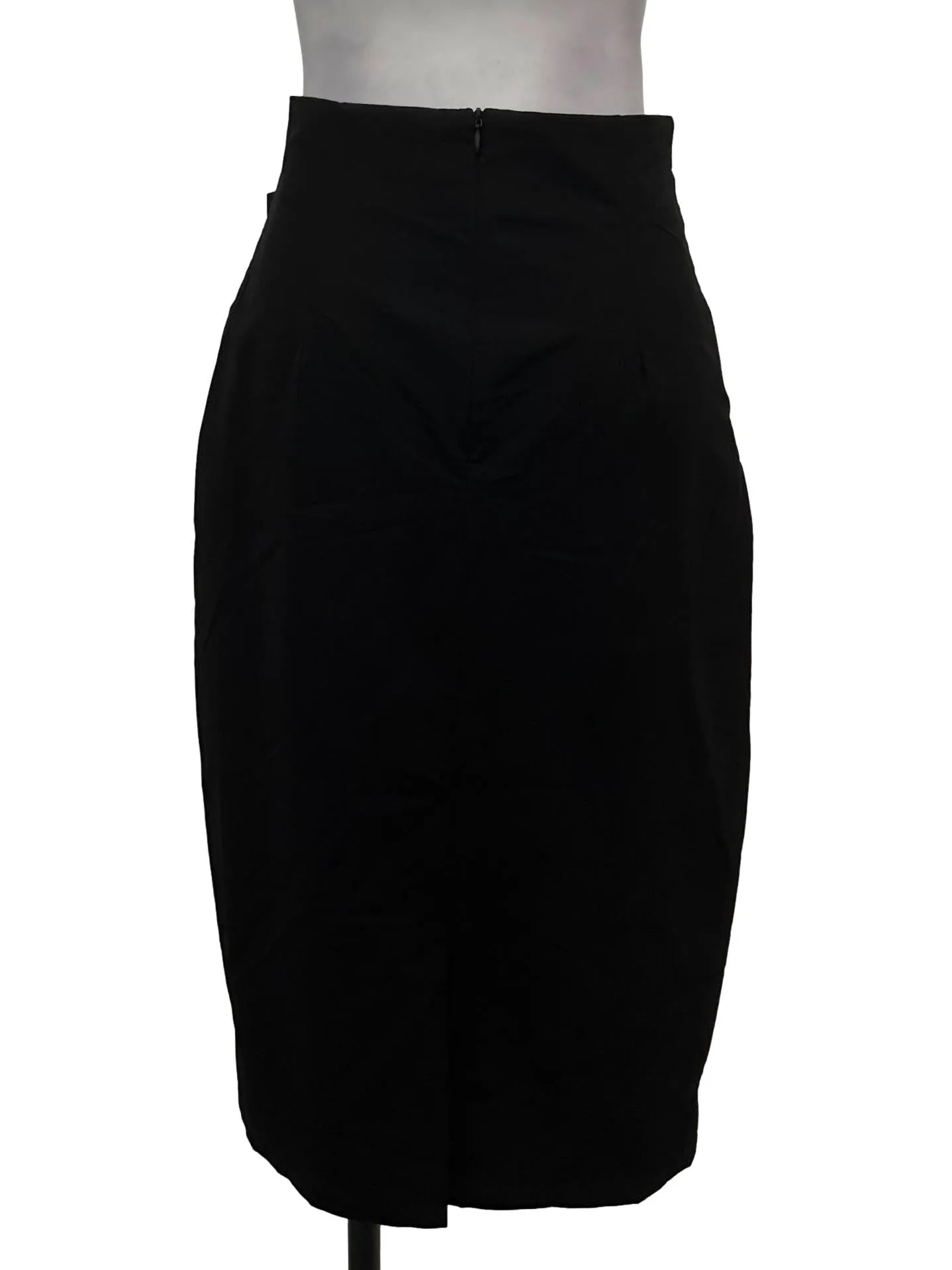 Pitch Black Front Twist Ruch Skirt