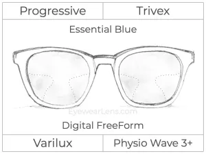 Progressive - Varilux - Physio Wave 3 - Digital - Trivex - Smart Blue Filter