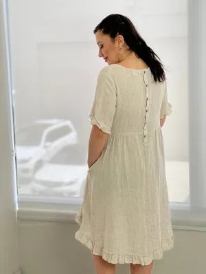 Quade Sand Linen Dress