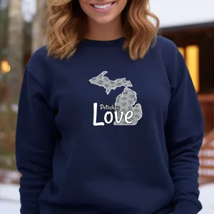"Petoskey Love" Relaxed Fit Classic Crew Unisex Sweatshirt