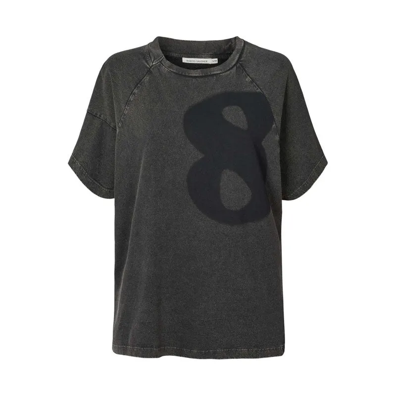 RABENS SALONER Ary Infinity Boxy T-Shirt in Caviar Black