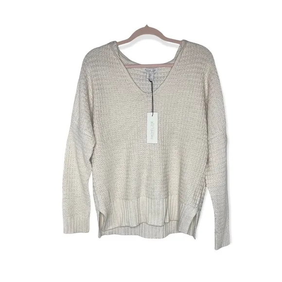 RACHEL ZOE Ivory Relaxed Hooded Sweater M NWT