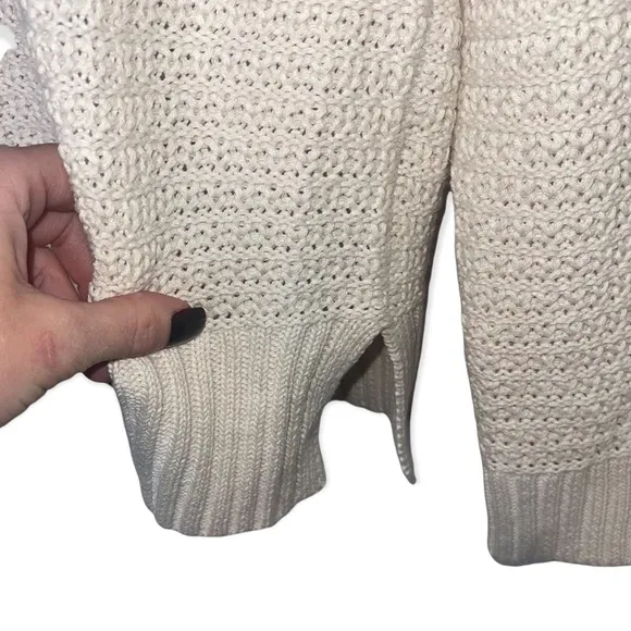 RACHEL ZOE Ivory Relaxed Hooded Sweater M NWT