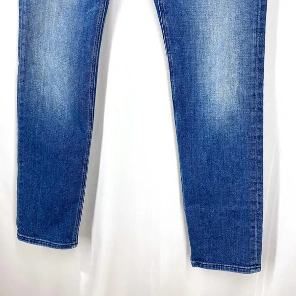 Rag &amp; Bone Dre Low Rise Slim Boyfriend Jeans Sapphire Blue Stretch 25
