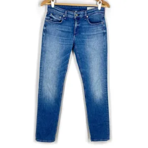 Rag &amp; Bone Dre Low Rise Slim Boyfriend Jeans Sapphire Blue Stretch 25
