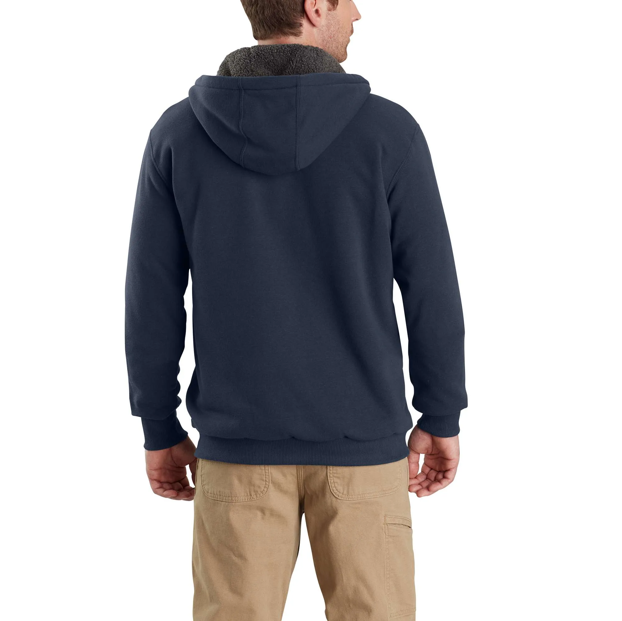Rain Defender® Relaxed Fit Midweight Sherpa-Lined Full-Zip Sweatshirt