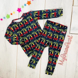Ready To Ship 3-4Y Plaid Card Christmas Lounge Sets