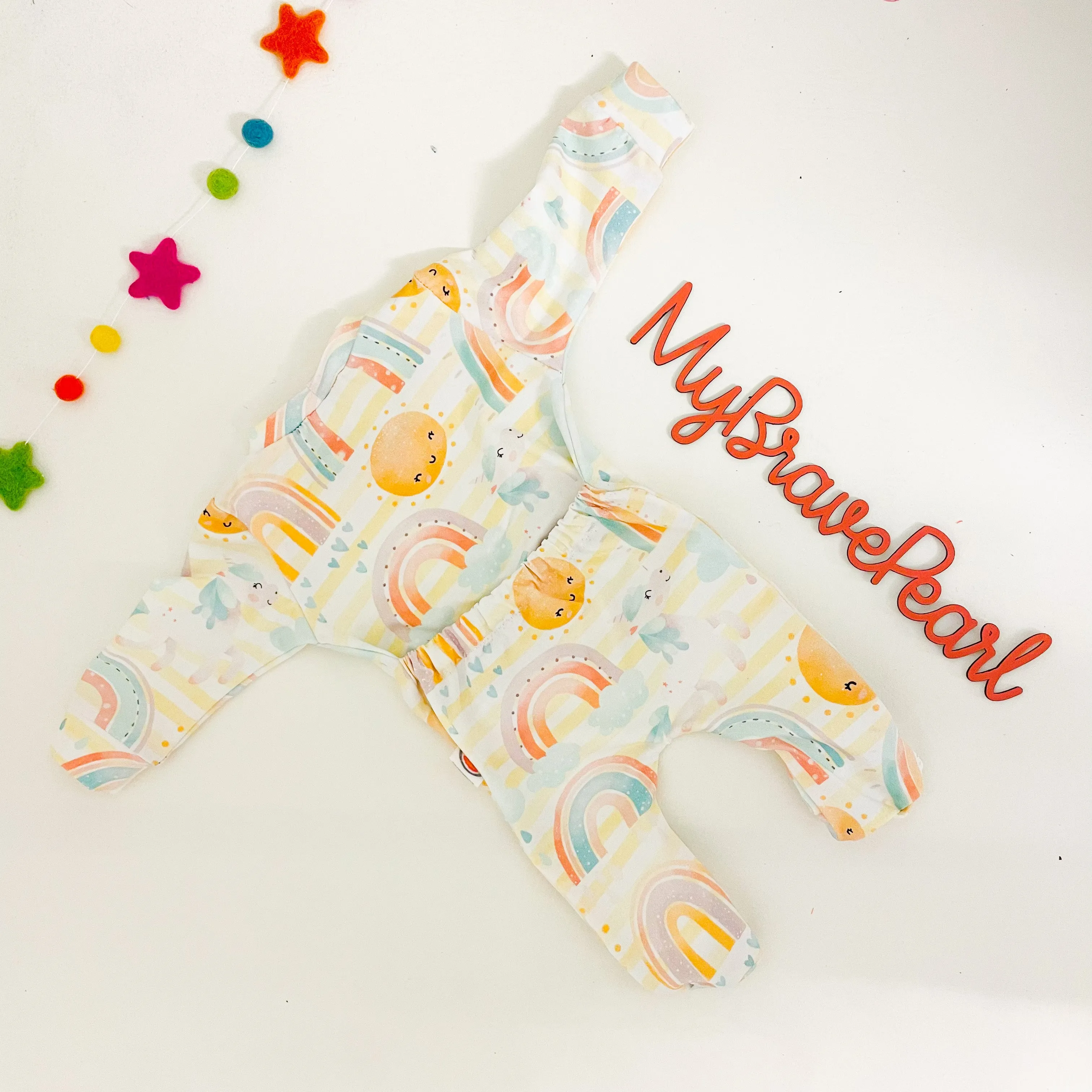 Ready To Ship Newborn Sunnycorns Back Opening Babygrow