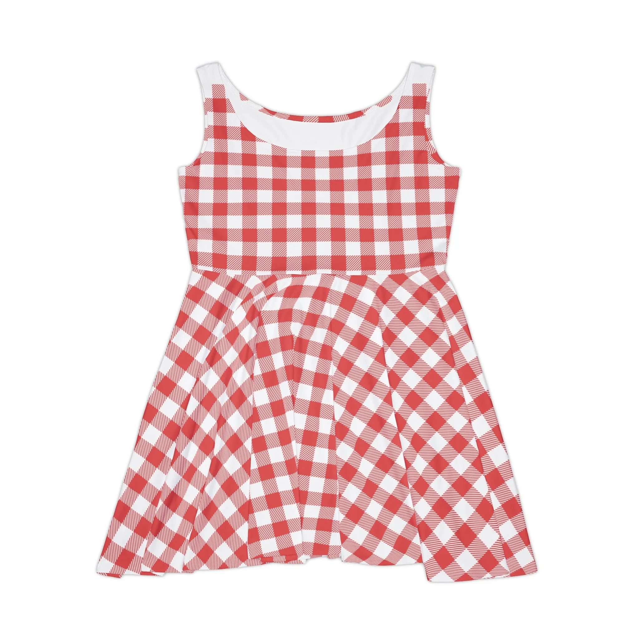 Red Gingham Skater Dress