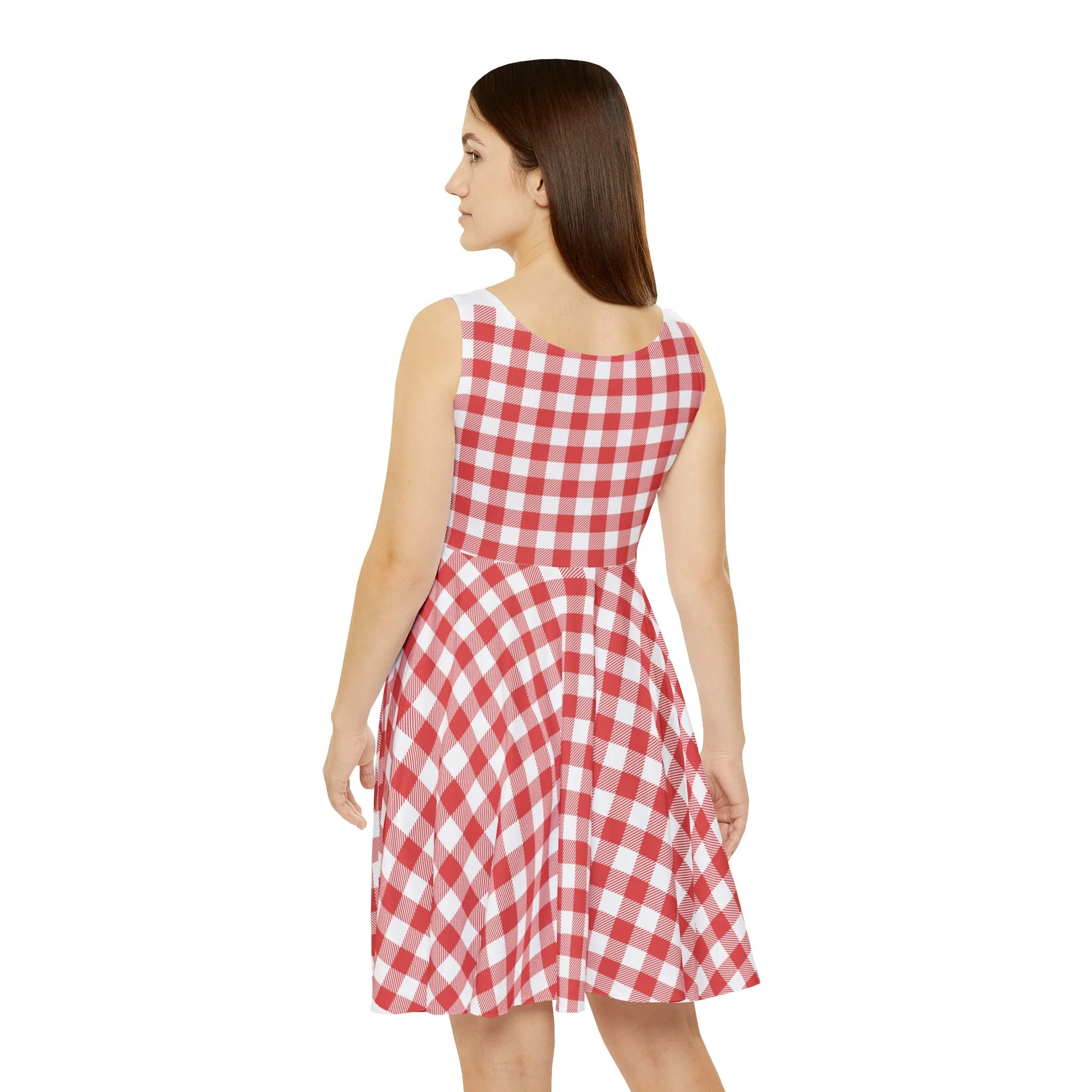 Red Gingham Skater Dress