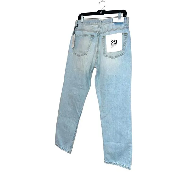 Re/Done Double Yoke Classic High Rise Straight Leg Denim Jean size 29 NWT