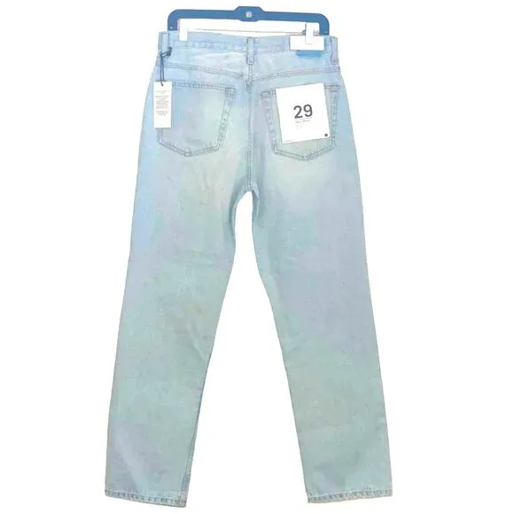 Re/Done Double Yoke Classic High Rise Straight Leg Denim Jean size 29 NWT