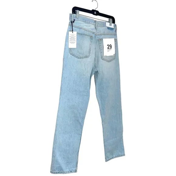 Re/Done Double Yoke Classic High Rise Straight Leg Denim Jean size 29 NWT