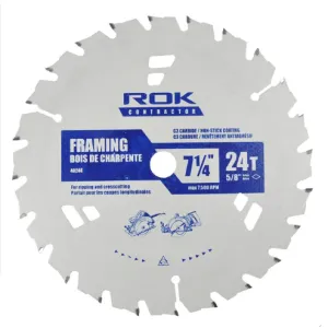 ROK 40244 7-1/4" X 24T Framing Saw Blade