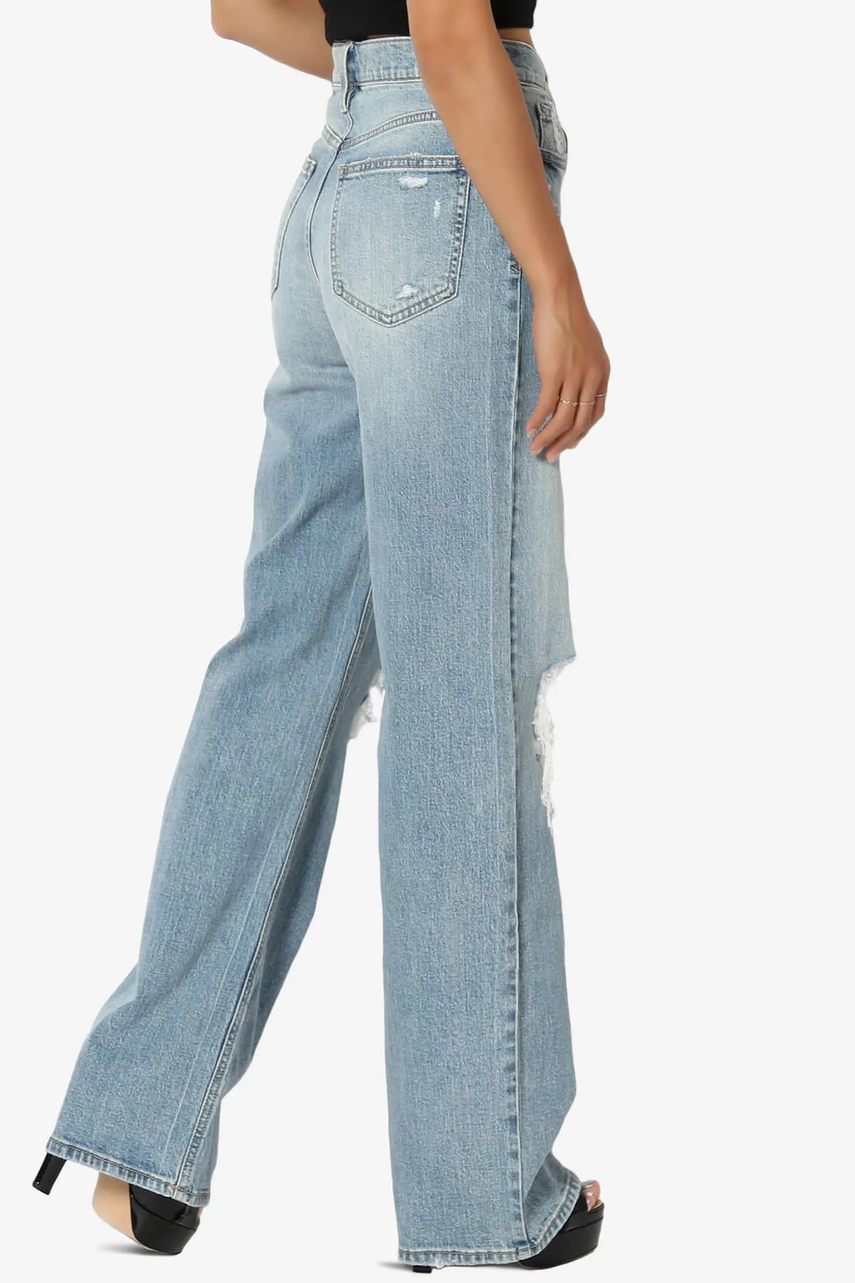 Ryder High Rise Distressed Baggy Jeans