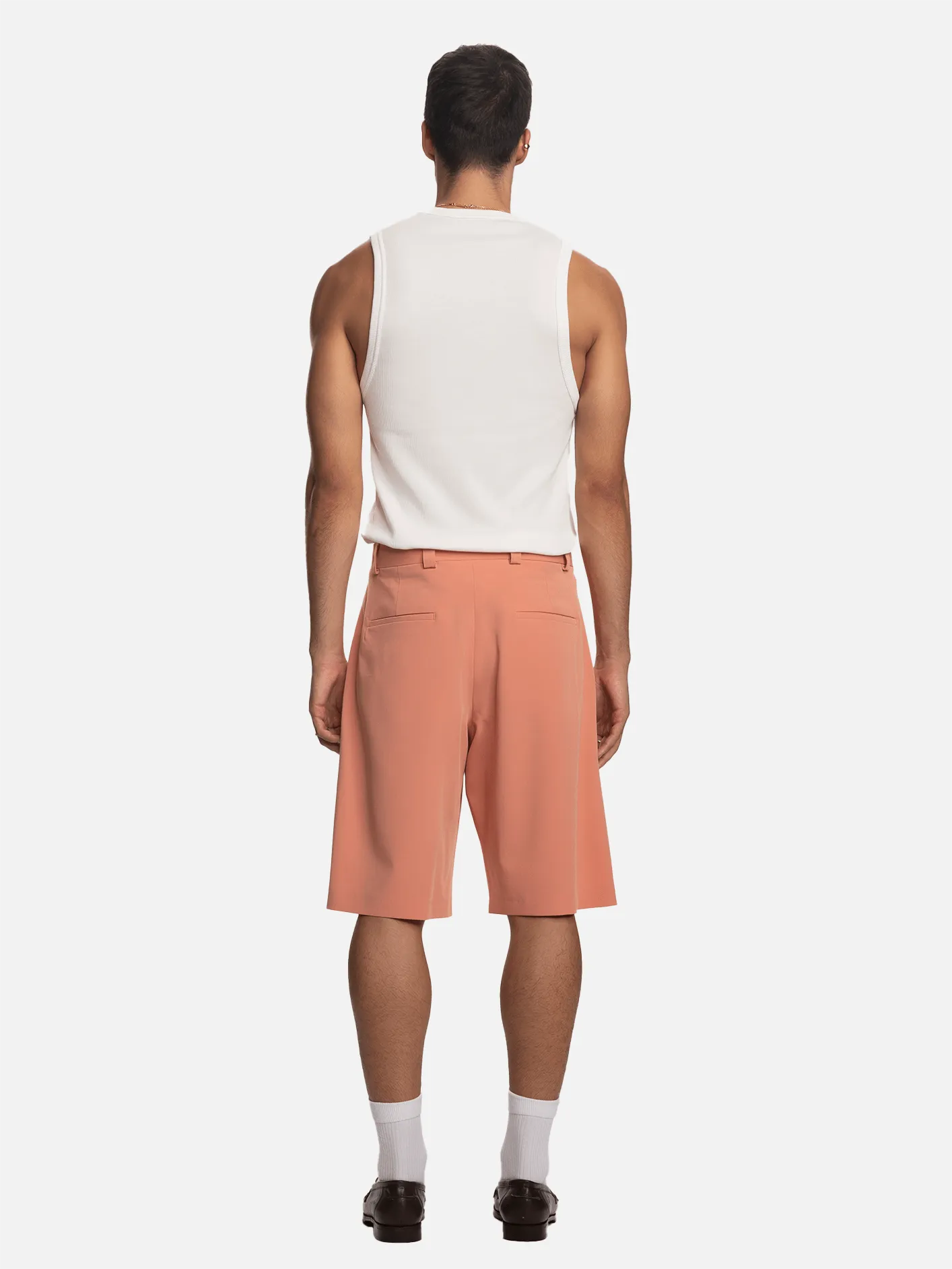 Saki Pilili Tailored Şort - Pembe