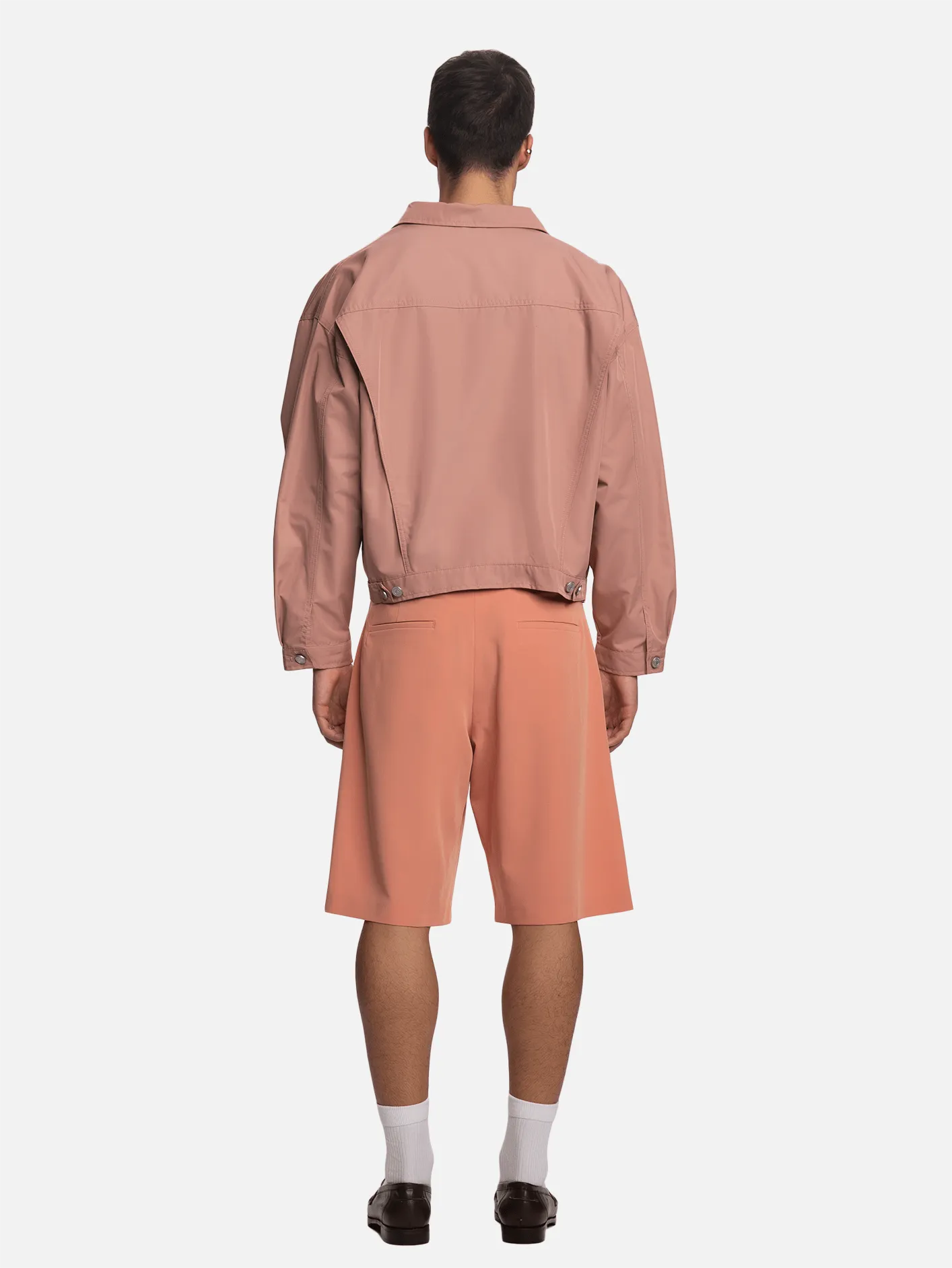 Saki Pilili Tailored Şort - Pembe