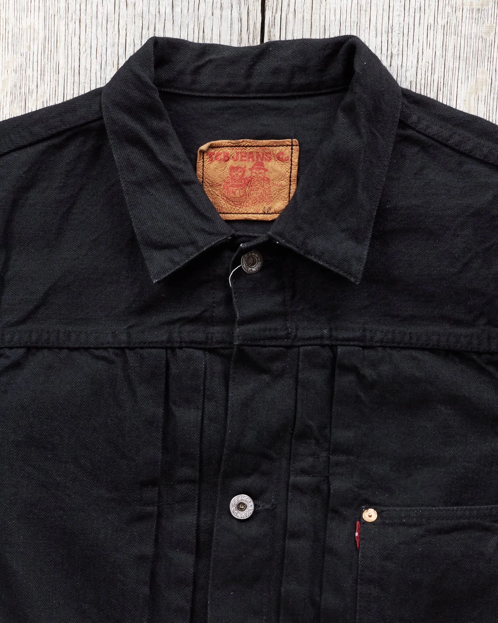 Second Hand TCB Jeans S40's Jacket Black Denim One Wash Size 40