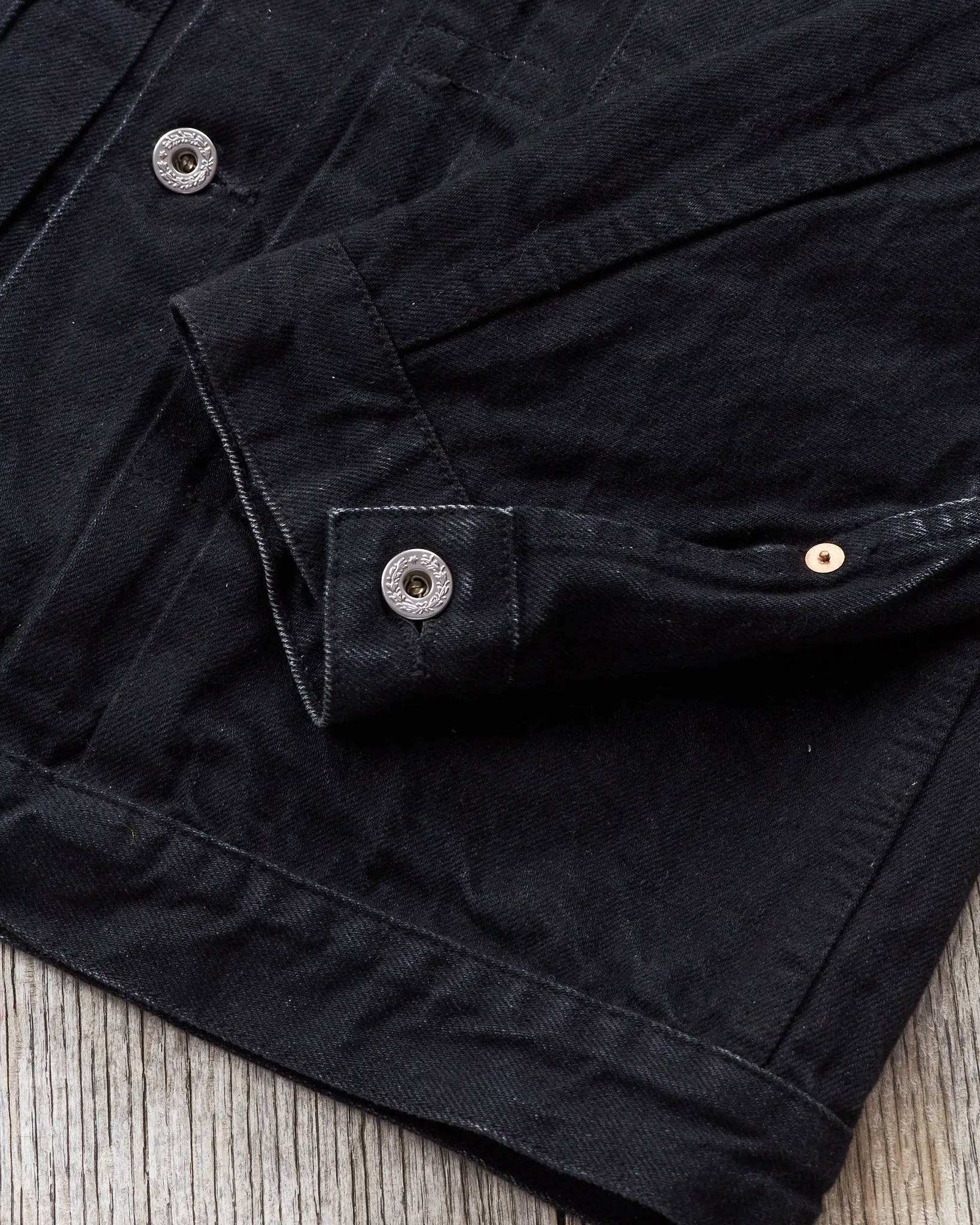 Second Hand TCB Jeans S40's Jacket Black Denim One Wash Size 40