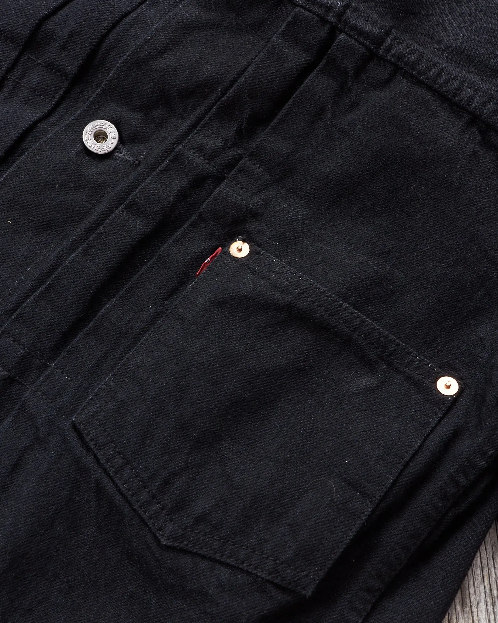 Second Hand TCB Jeans S40's Jacket Black Denim One Wash Size 40