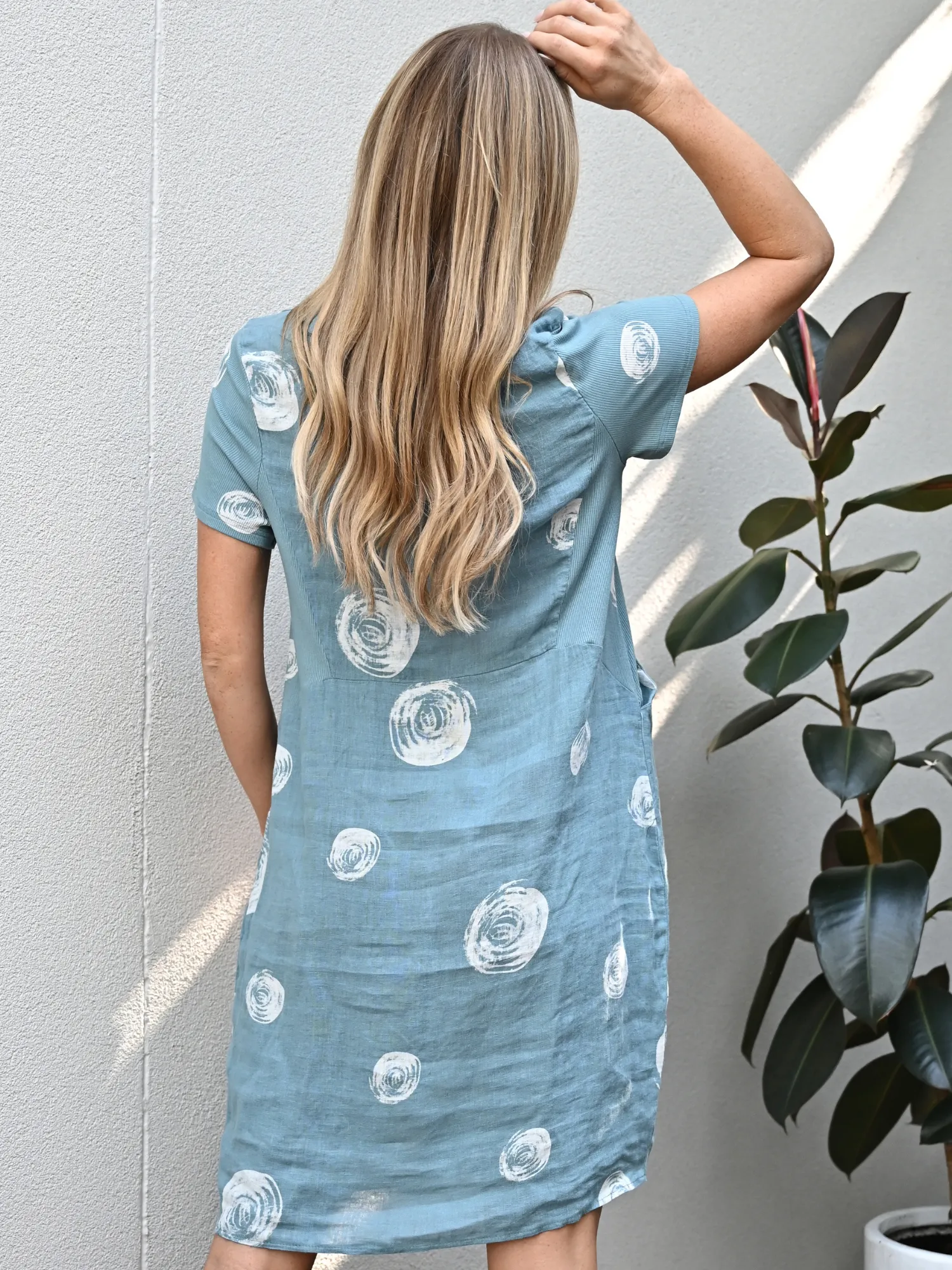 Sicily Sky Linen Dress
