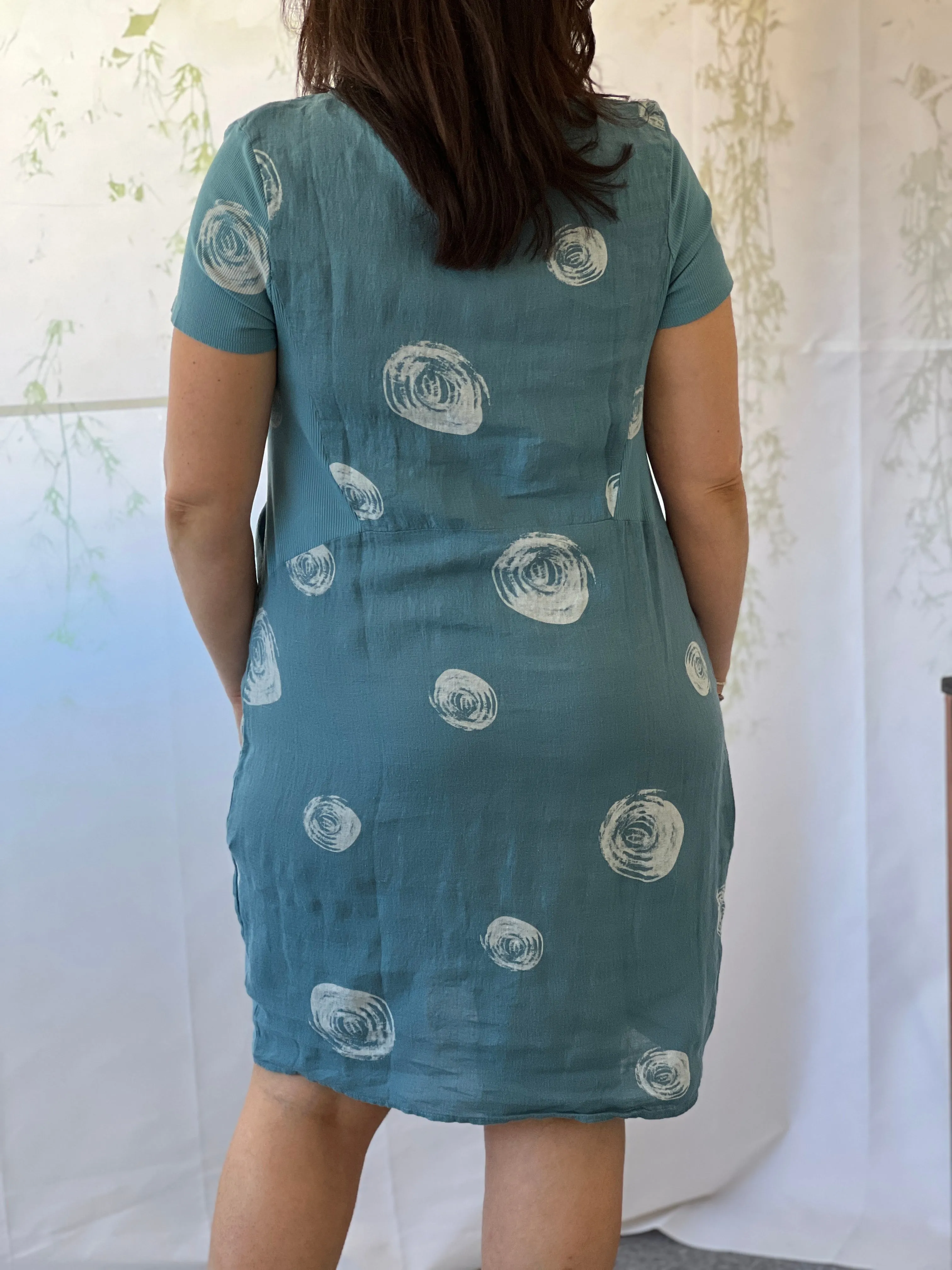 Sicily Sky Linen Dress