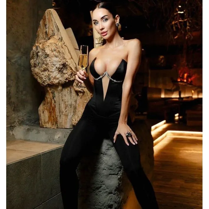 Slim Deep V Tube Vest Top