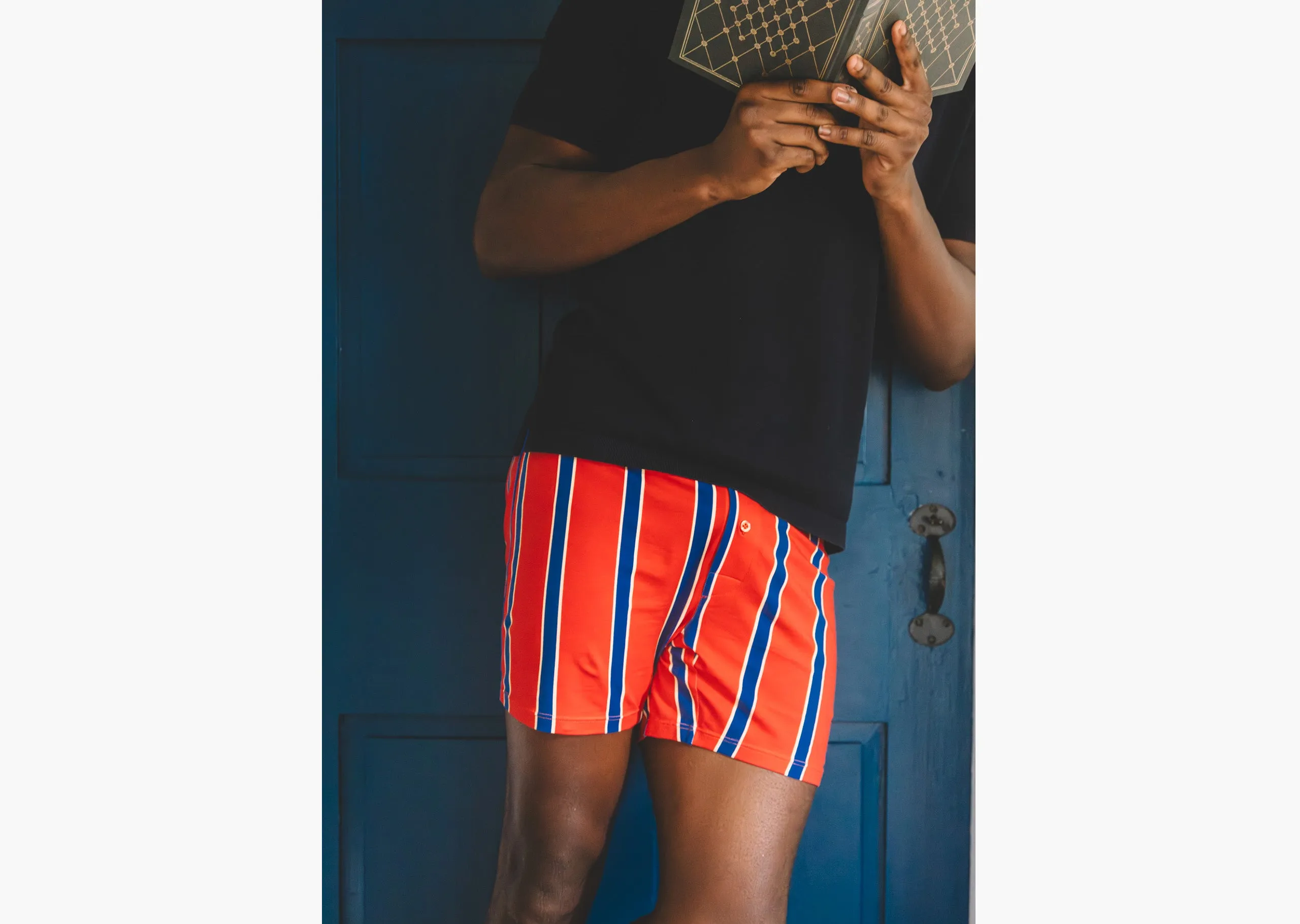 Slim Fit Boxer ~ Red Collegiate Stripe
