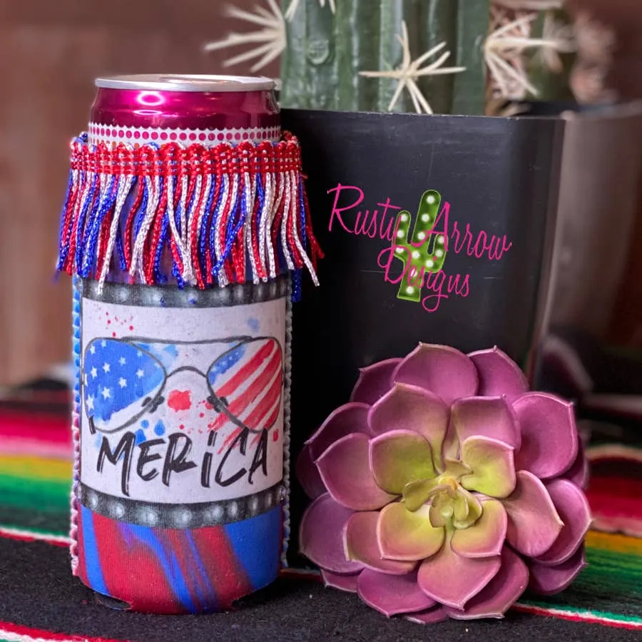 Slim Sunglasses America Fringe Koozie