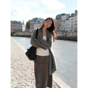 Soft Cashmere and Wool Blend Cardigan