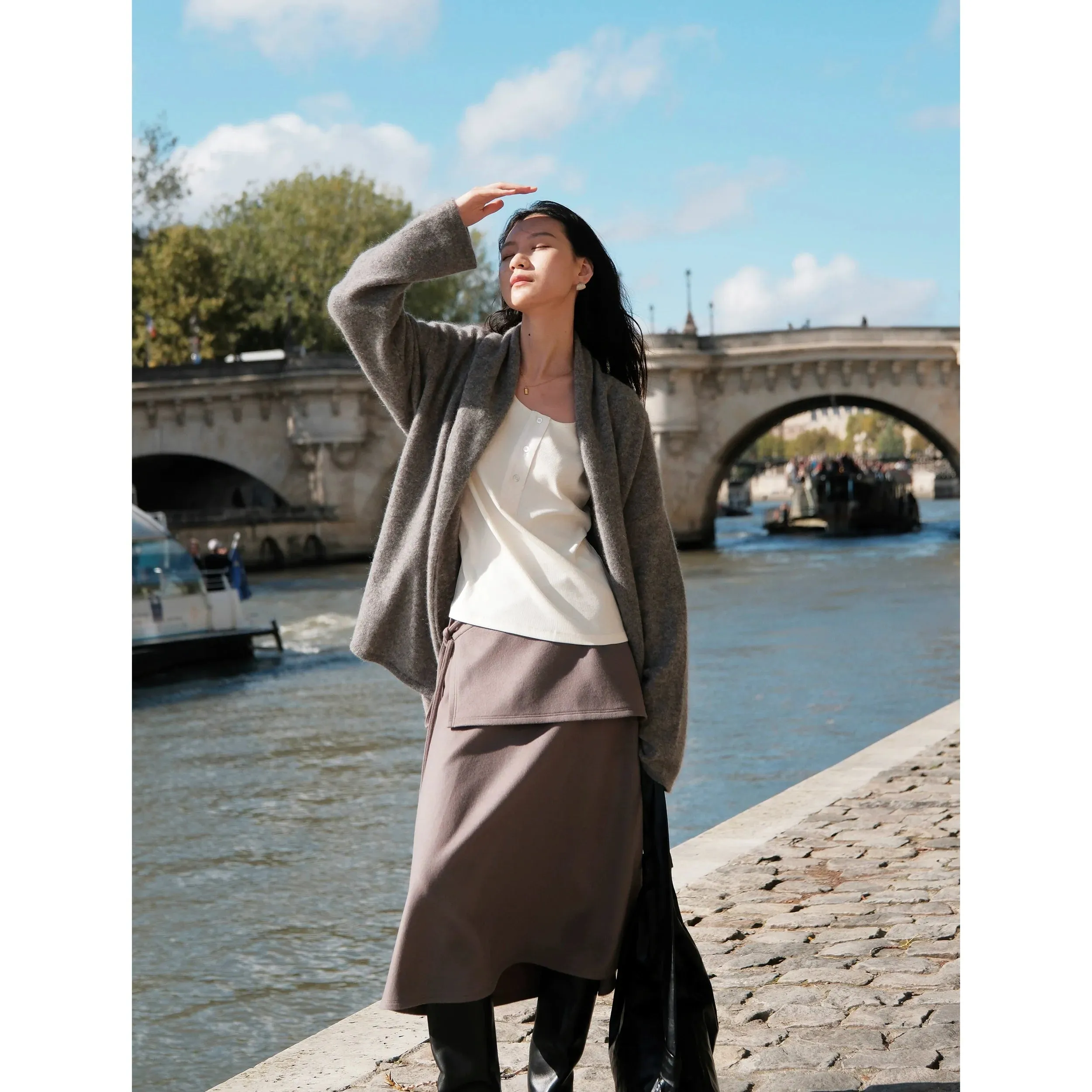 Soft Cashmere and Wool Blend Cardigan