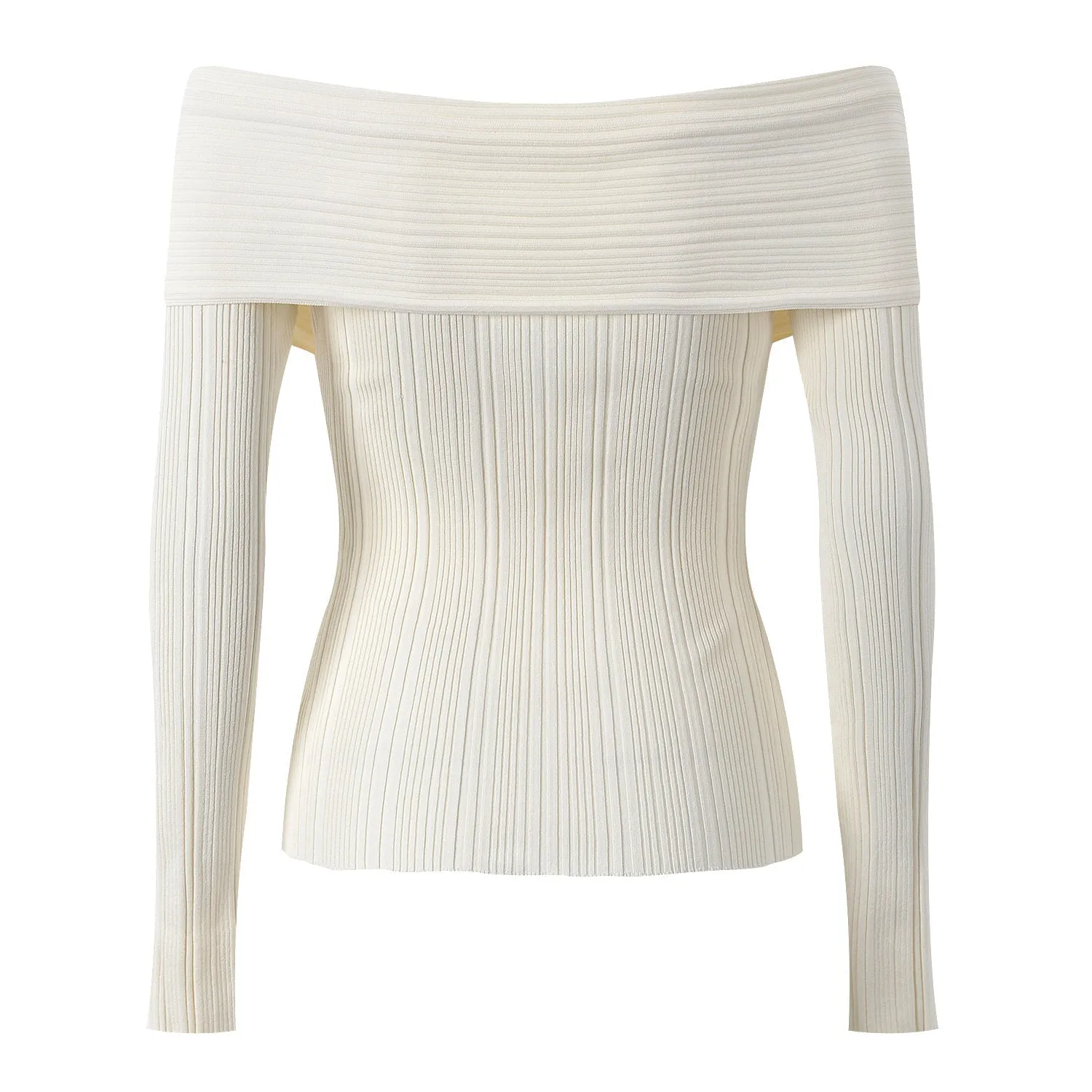 Sophisticated Off-Shoulder Knit Top – Chic & Modern