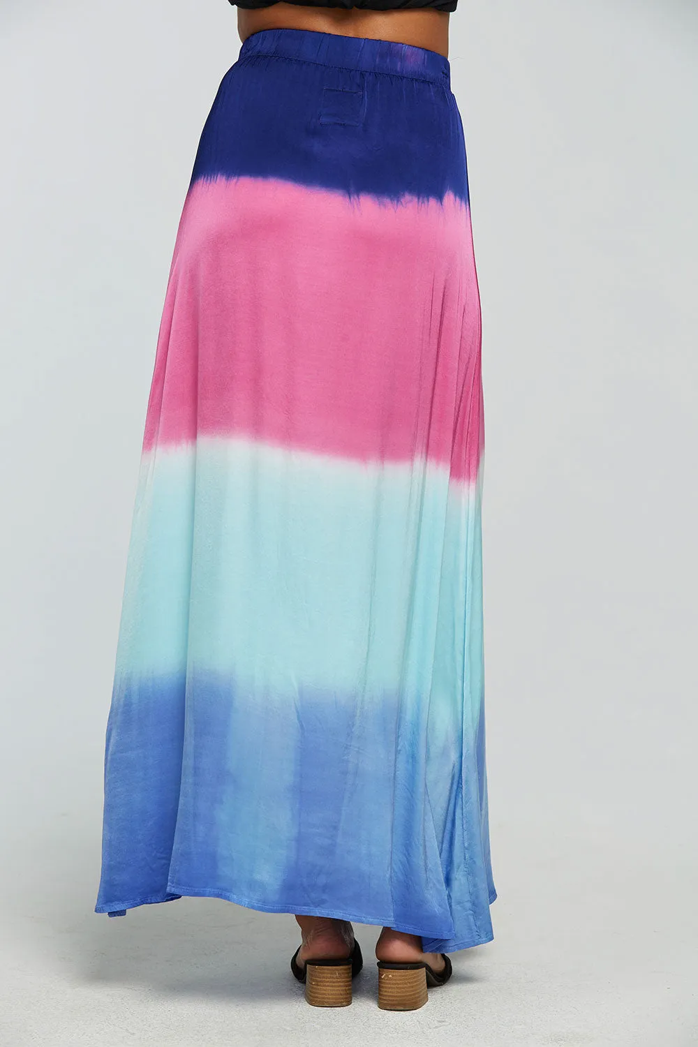 Stretch Silky Basics Side Slit Maxi Skirt
