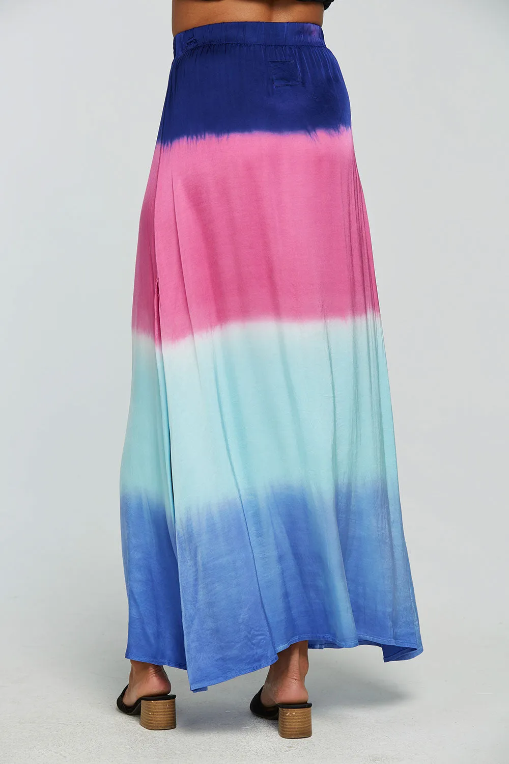 Stretch Silky Basics Side Slit Maxi Skirt