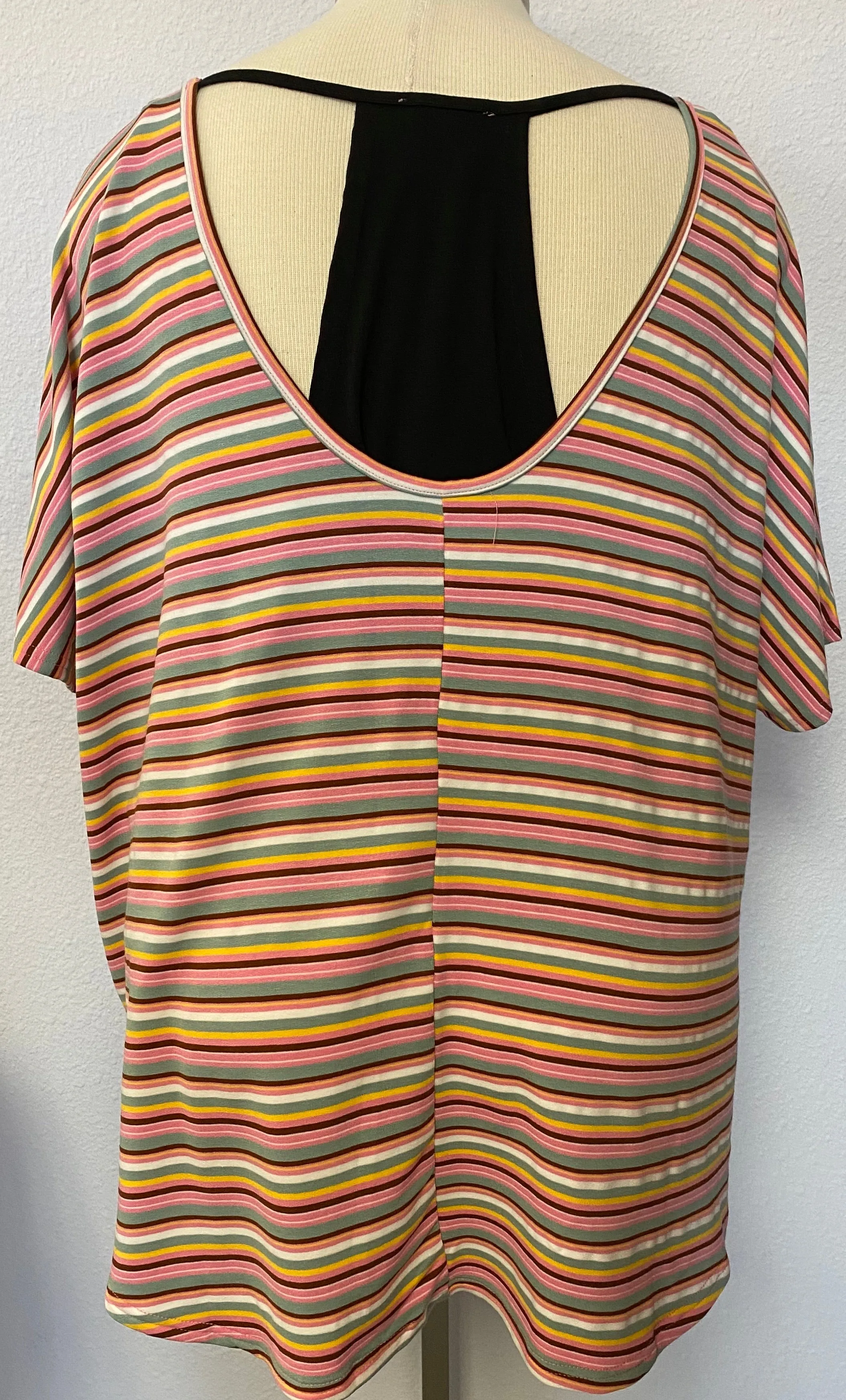 STRIPED DOLMAN TOP