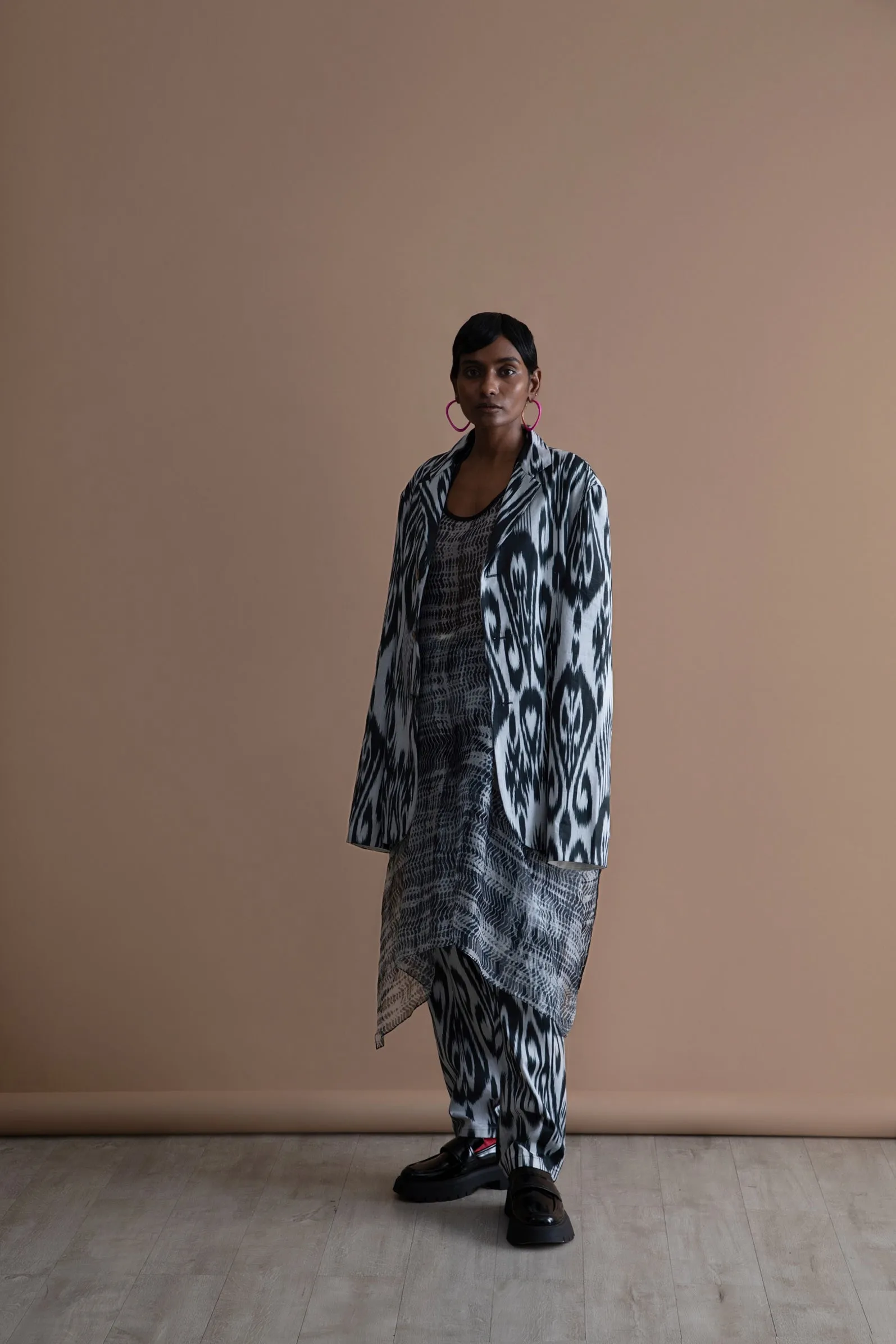 Summer Jacket Roche Cotton Silk Ikat Fashion Edit Kai-25 Urvashi Kaur