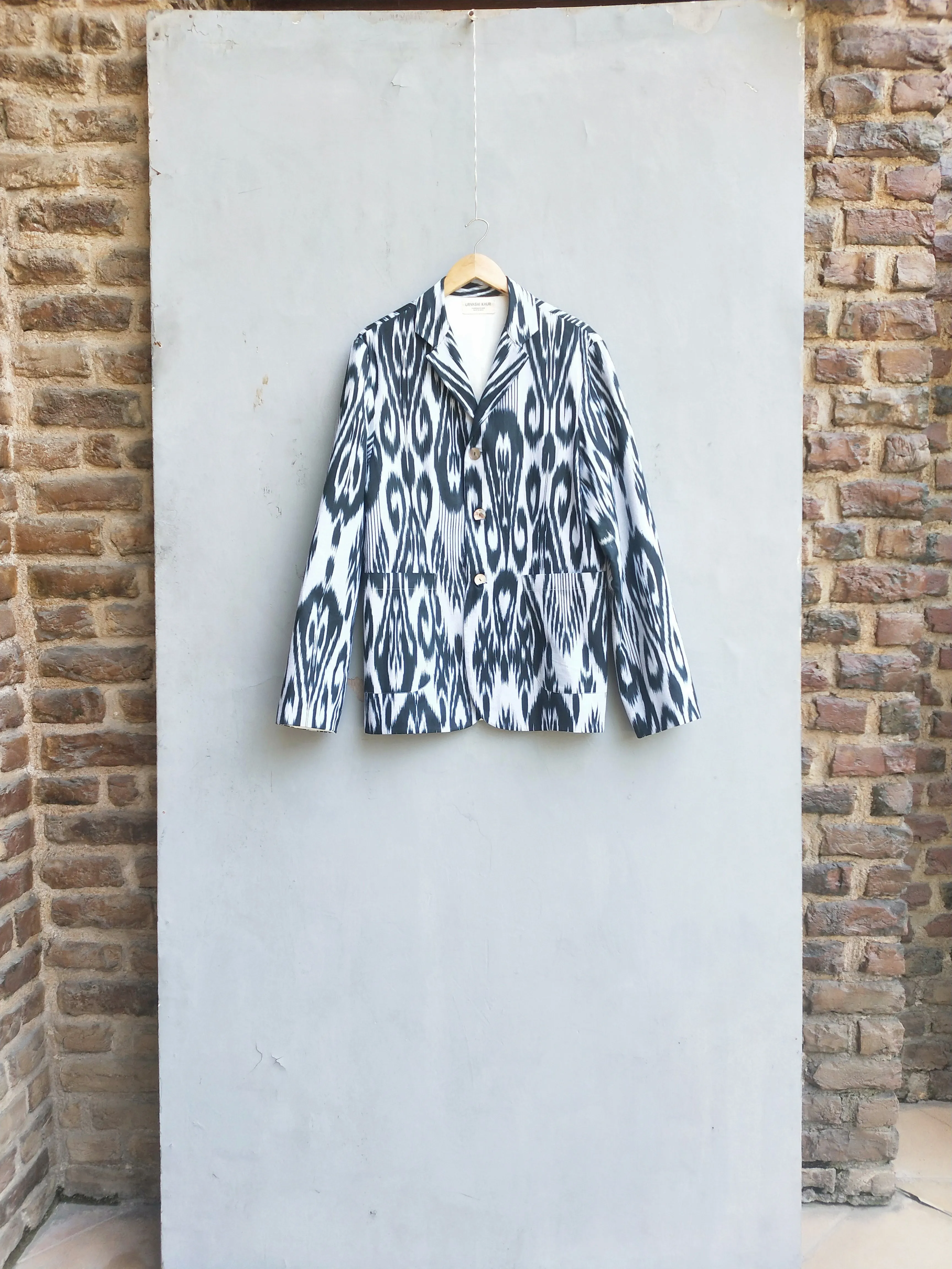 Summer Jacket Roche Cotton Silk Ikat Fashion Edit Kai-25 Urvashi Kaur